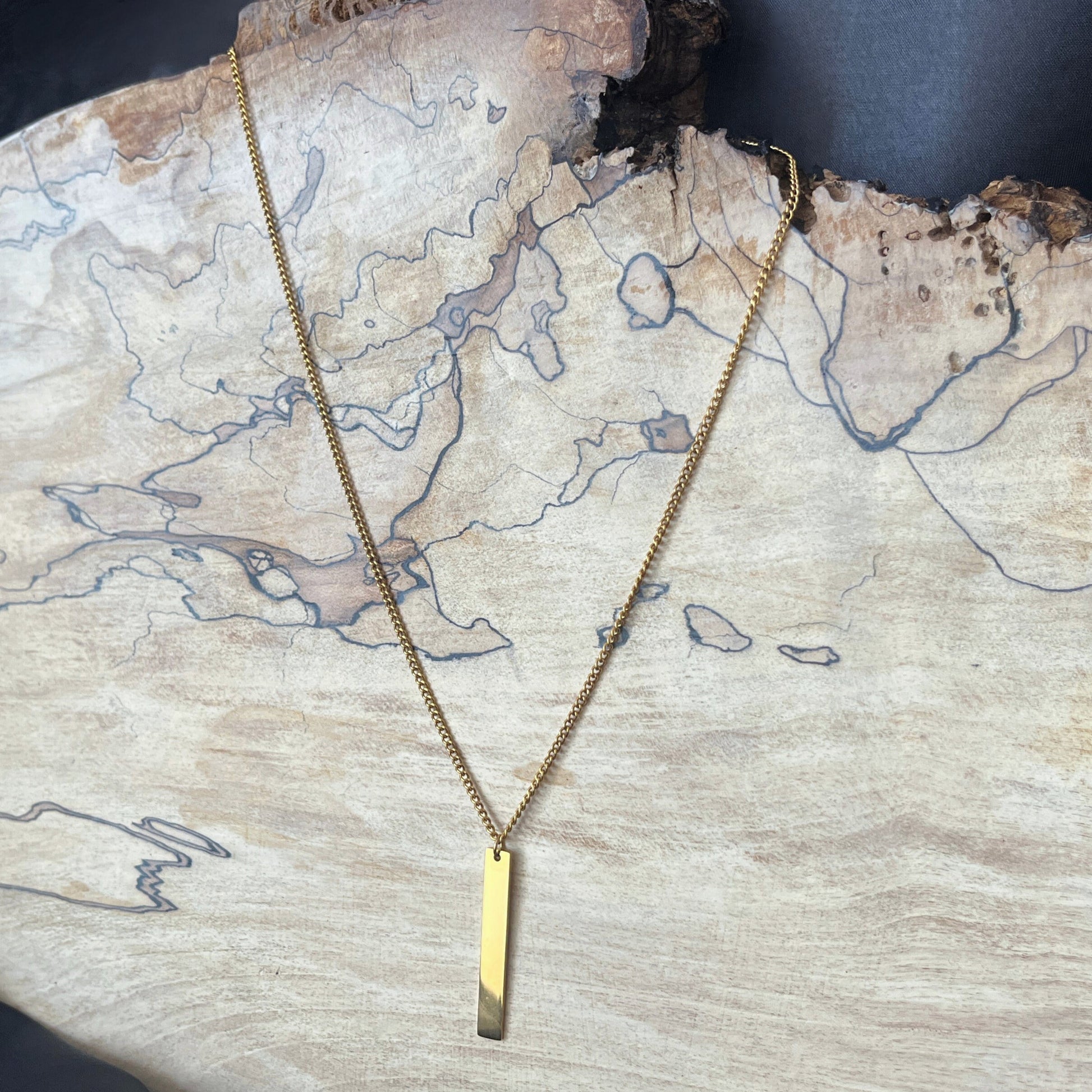 @AuralysJewelry Sarah Chain features a unique square tag pendant.