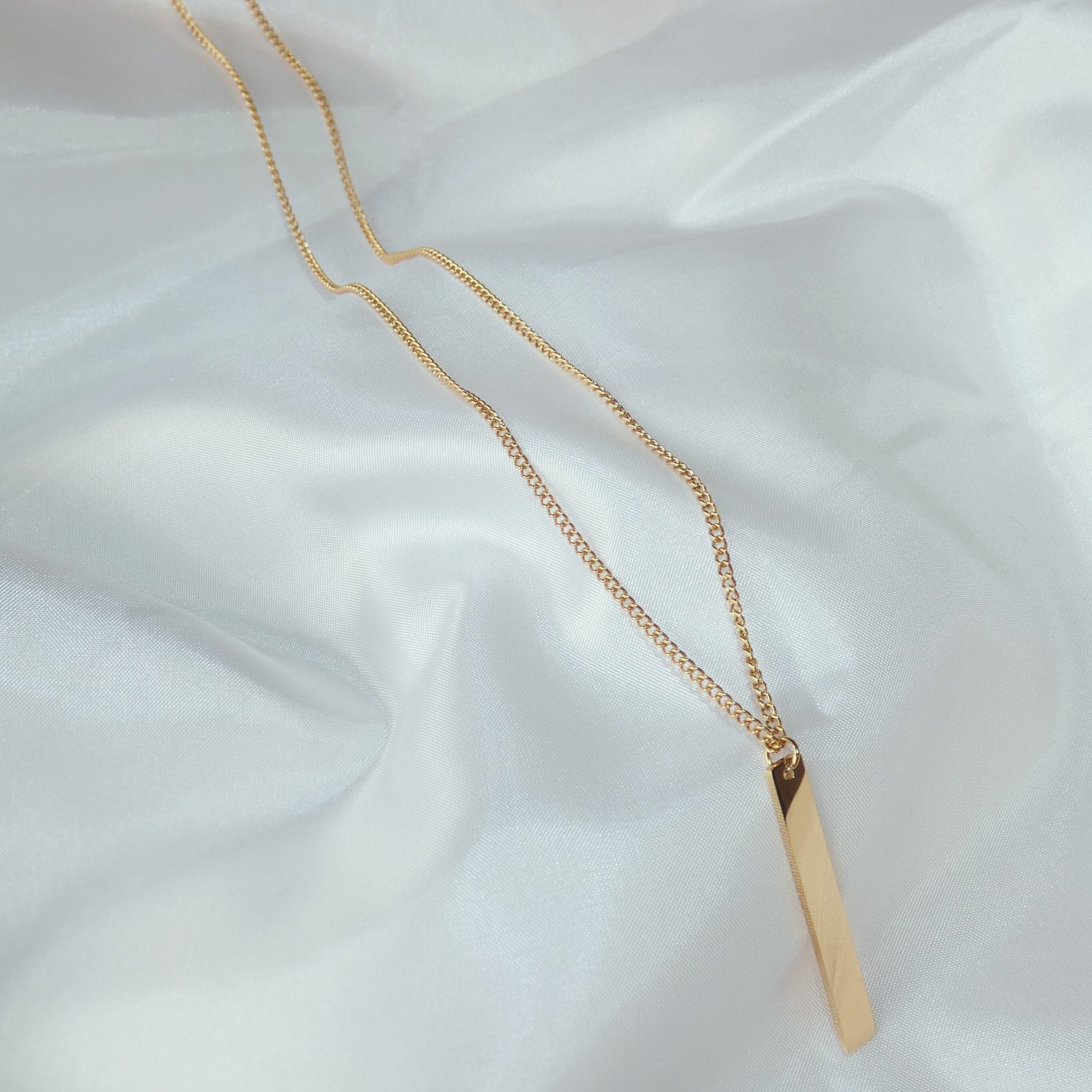 @AuralysJewelry Sarah Chain features a unique square tag pendant.